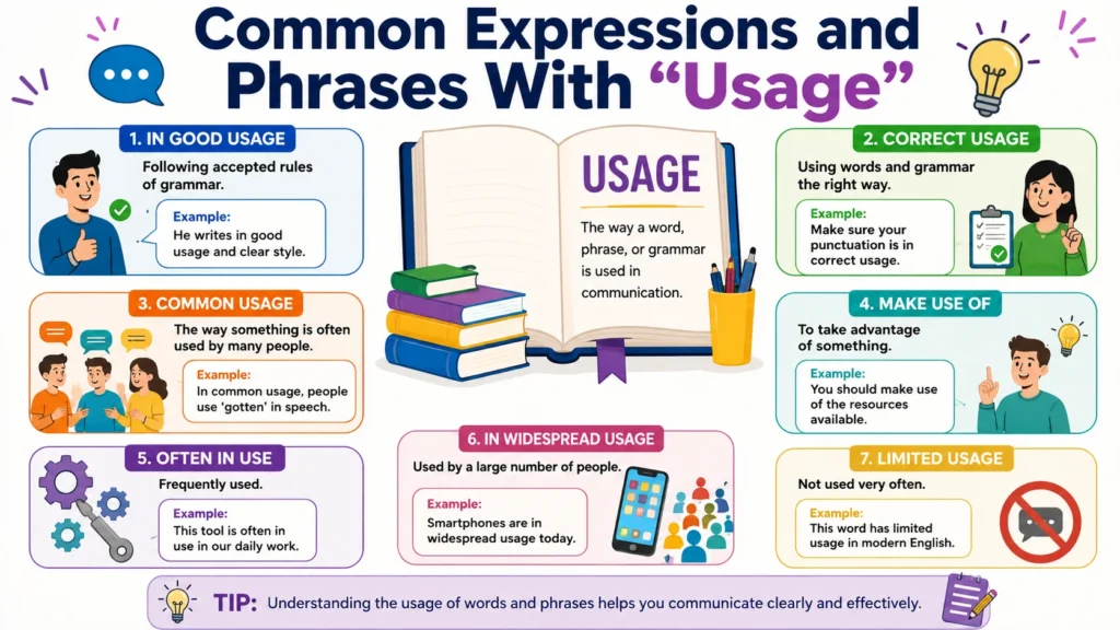 Common Expressions and Phrases With “Usage”