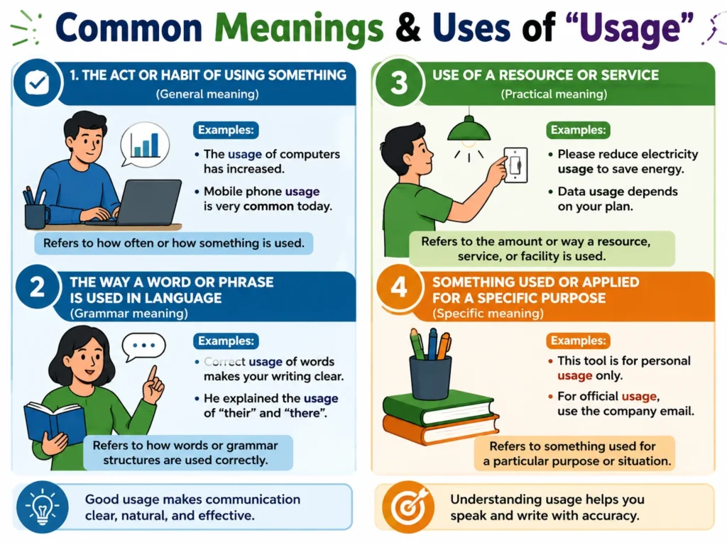 Common Meanings & Uses of “Usage”