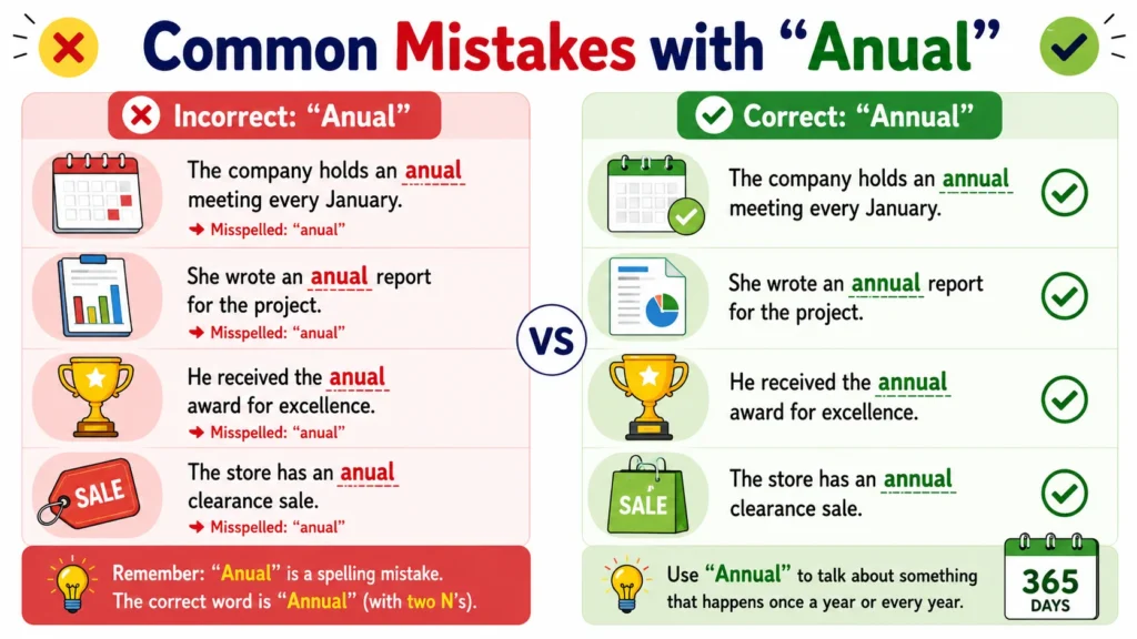 Common Mistakes with “Anual”