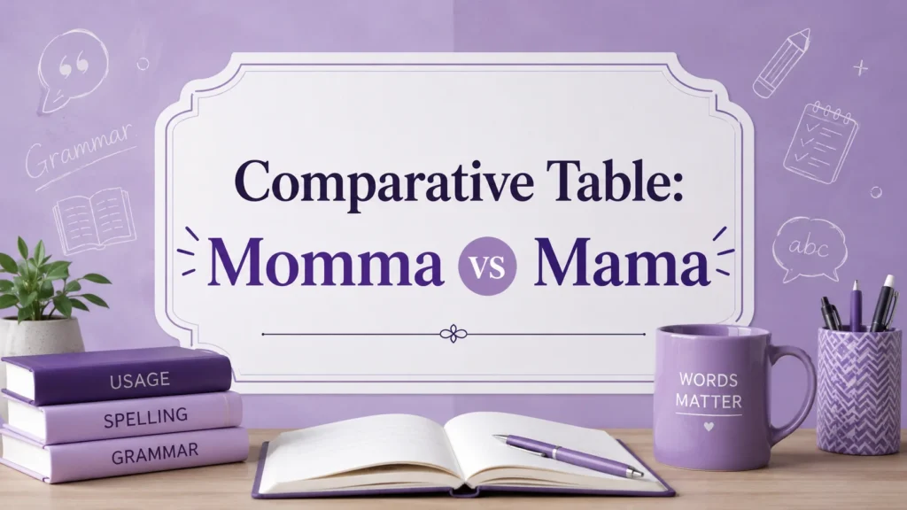 Comparative Table: Momma vs Mama
