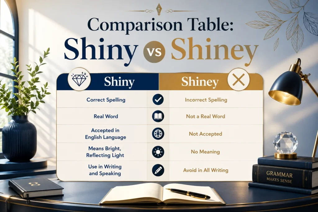 Comparison Table: Shiny vs Shiney