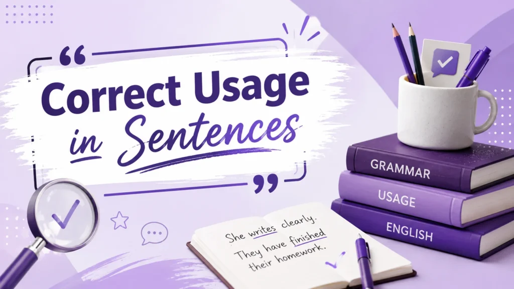 Correct Usage in Sentences