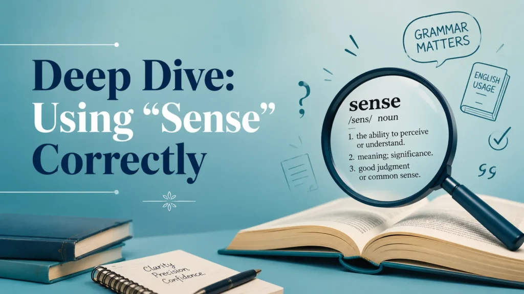 Deep Dive: Using “Sense” Correctly