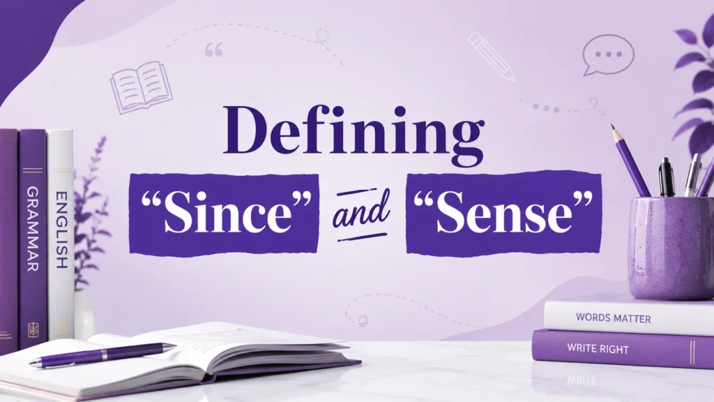 Defining “Since” and “Sense”