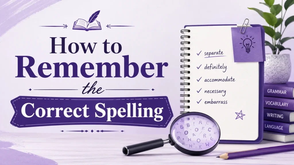 How to Remember the Correct Spelling