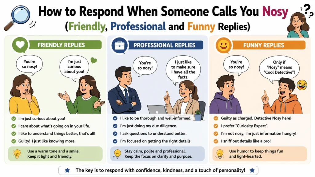How to Respond When Someone Calls You Nosy (Friendly, Professional and Funny Replies)