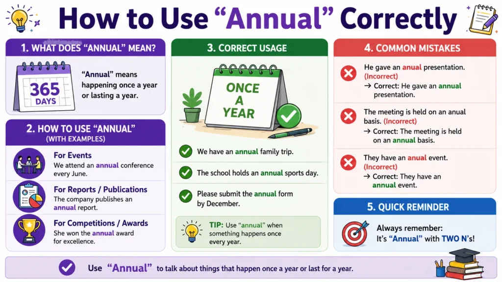How to Use “Annual” Correctly