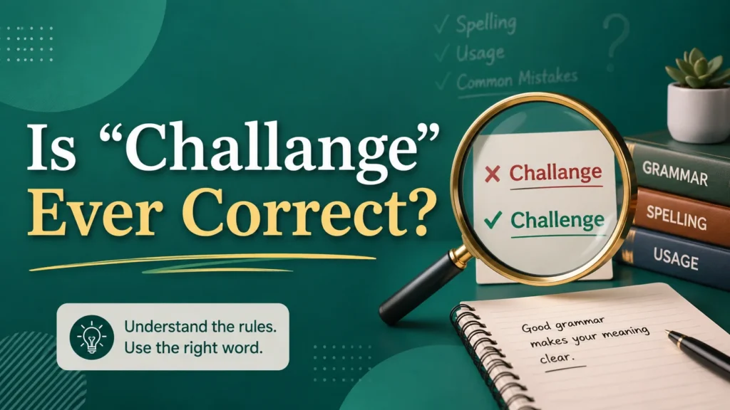 Is “Challange” Ever Correct?