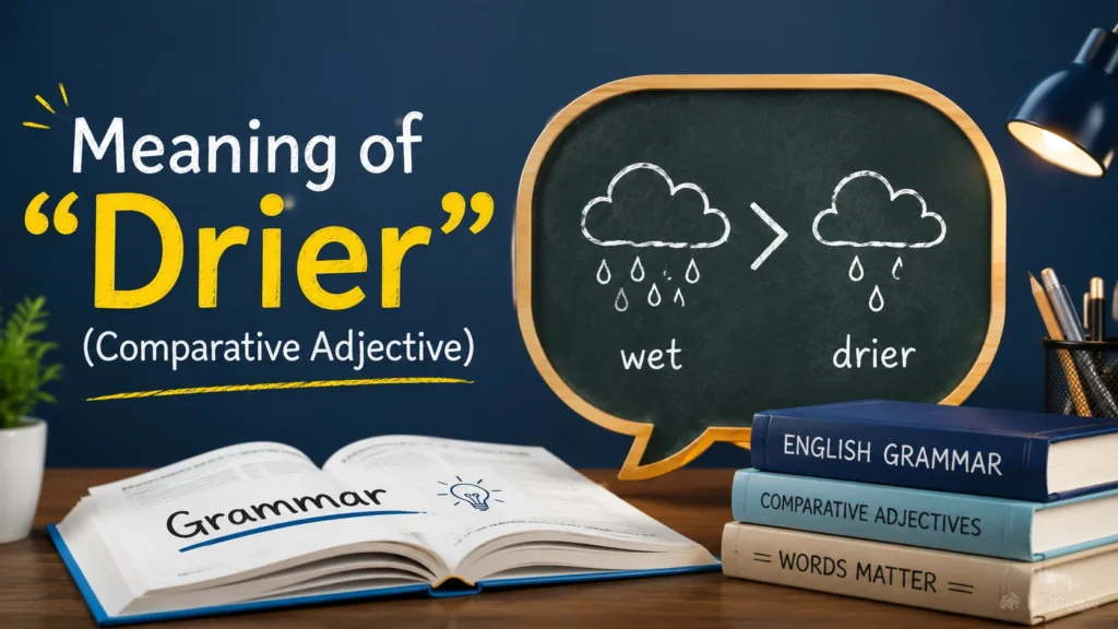 Meaning of “Drier” (Comparative Adjective)