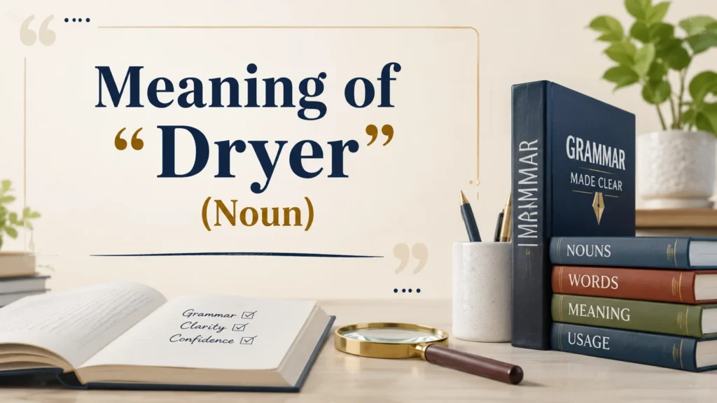Meaning of “Dryer” (Noun)