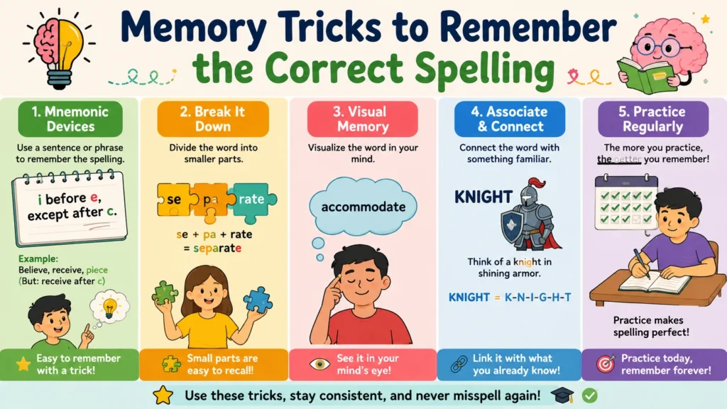 Memory Tricks to Remember the Correct Spelling
