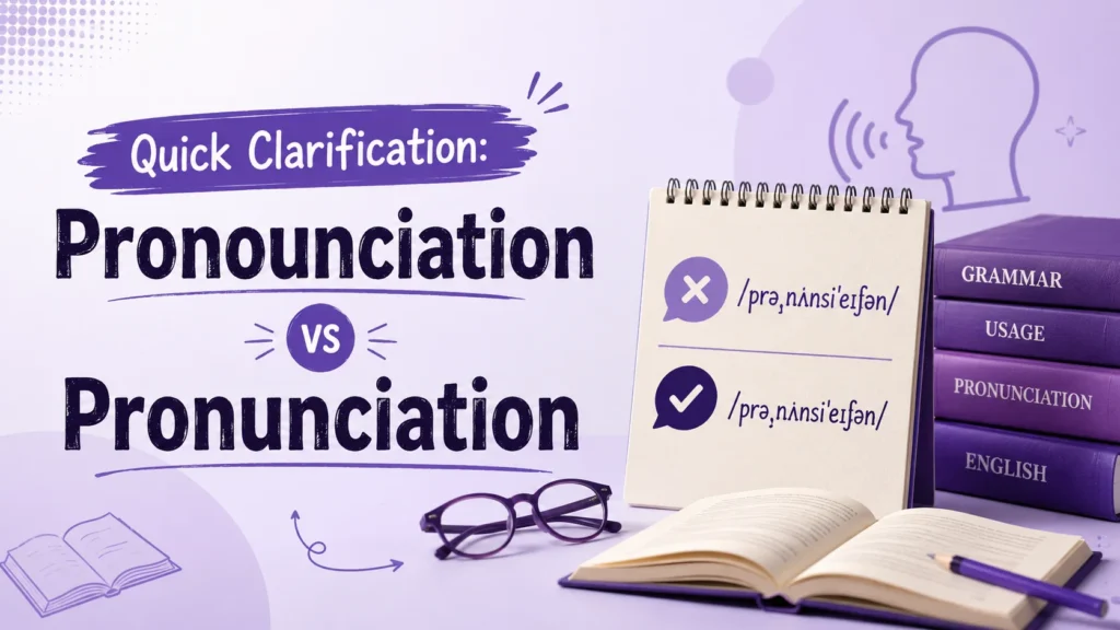 Quick Clarification: Pronounciation vs Pronunciation