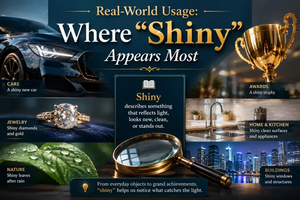 Real-World Usage: Where “Shiny” Appears Most