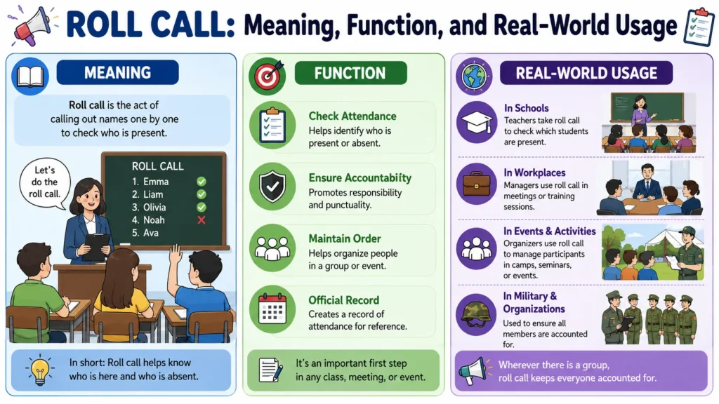 Roll Call: Meaning, Function, and Real-World Usage