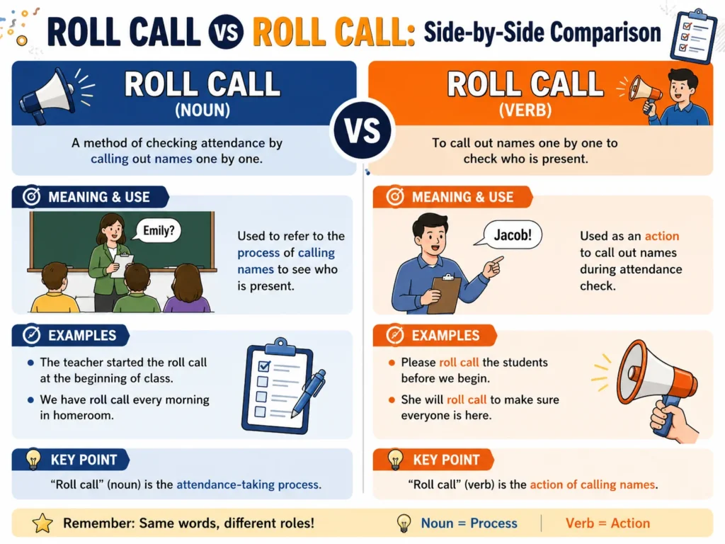 Roll Call vs Roll Call: Side-by-Side Comparison