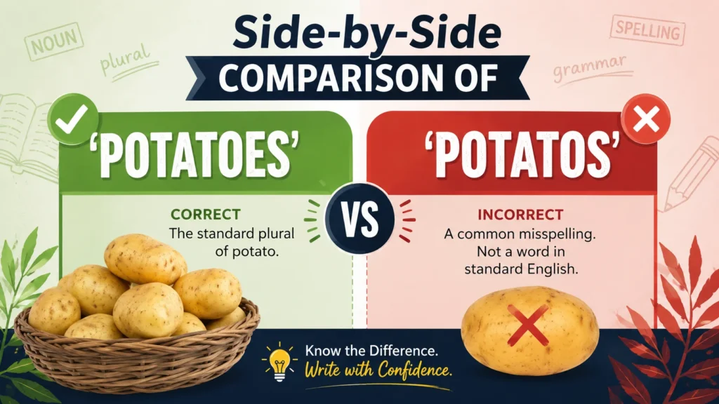 Side-by-Side Comparison of ‘Potatoes’ vs ‘Potatos’