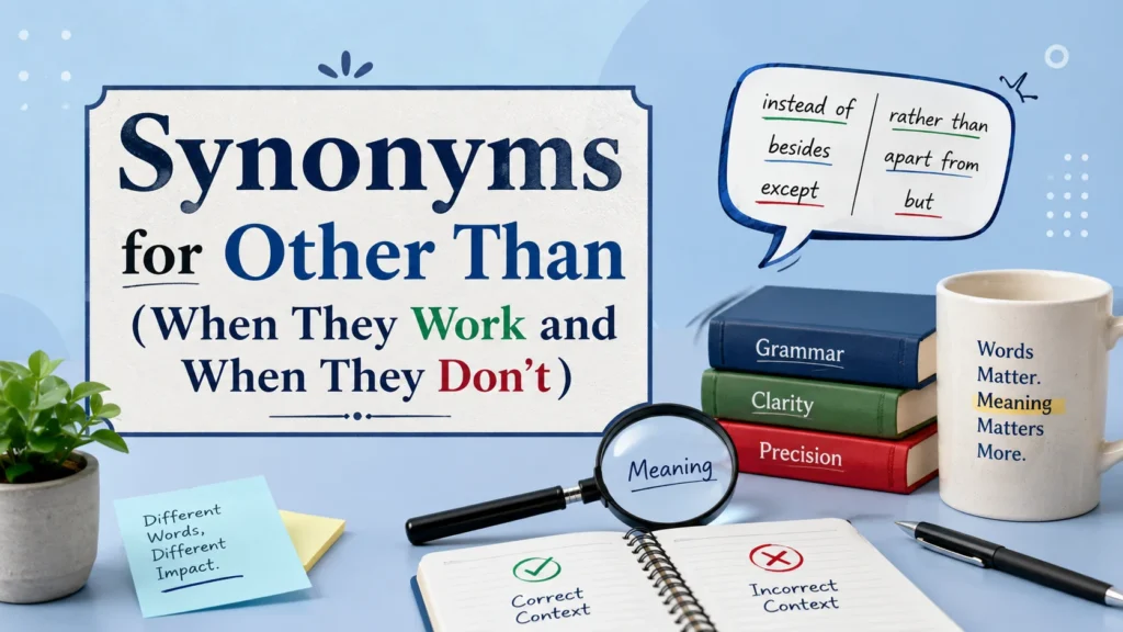 Synonyms for Other Than (When They Work and When They Don’t)