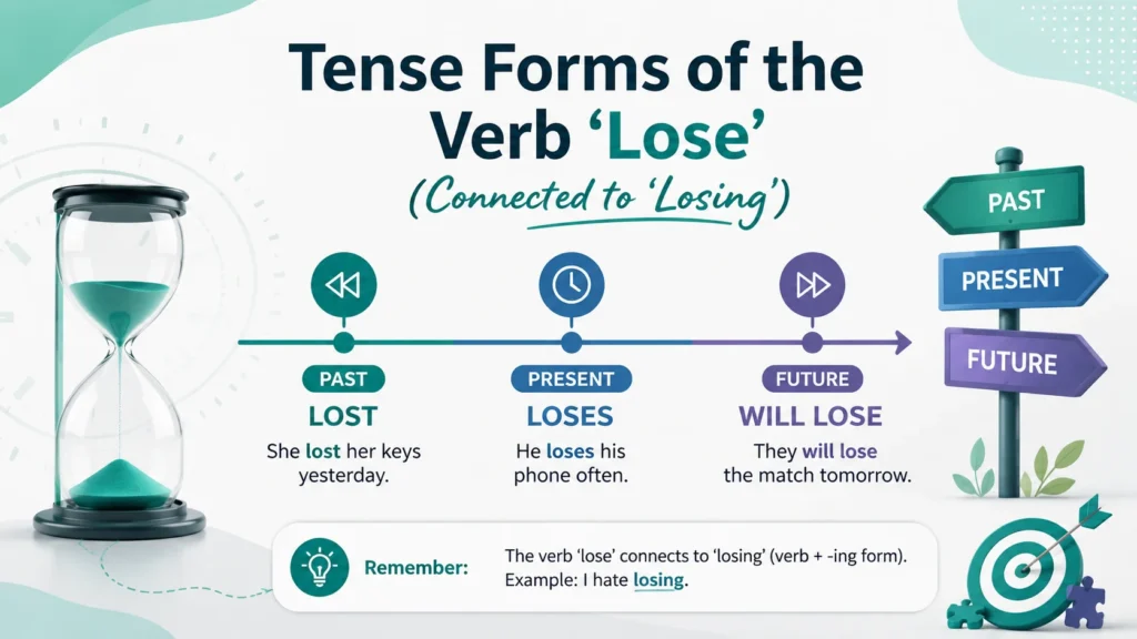 Tense Forms of the Verb “Lose” (Connected to “Losing”)