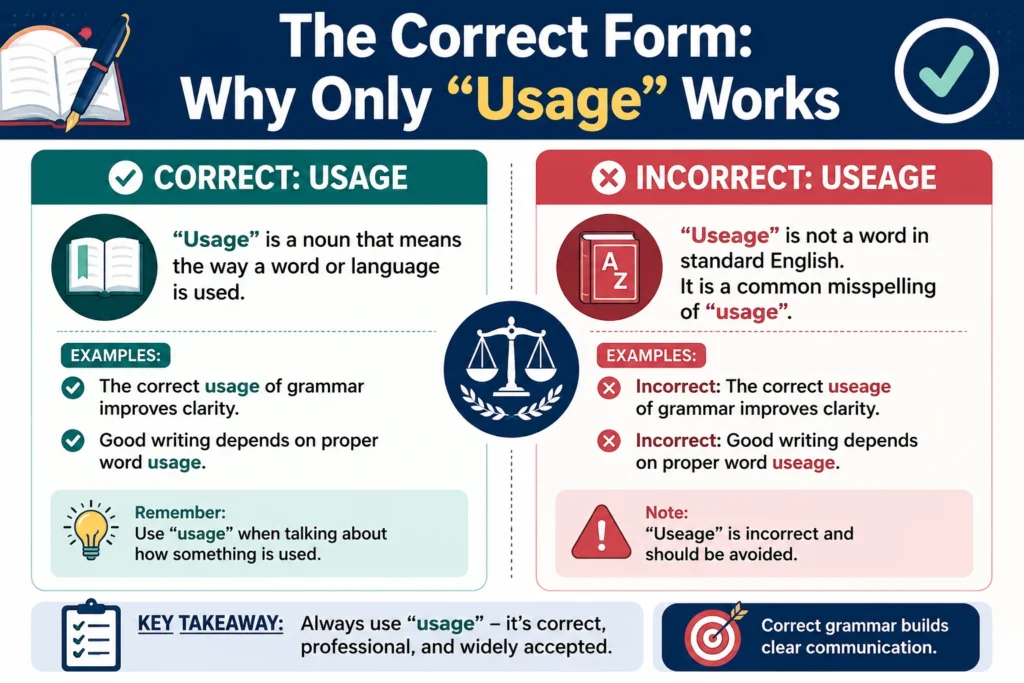 The Correct Form: Why Only “Usage” Works