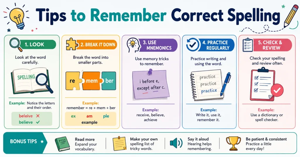 Tips to Remember Correct Spelling