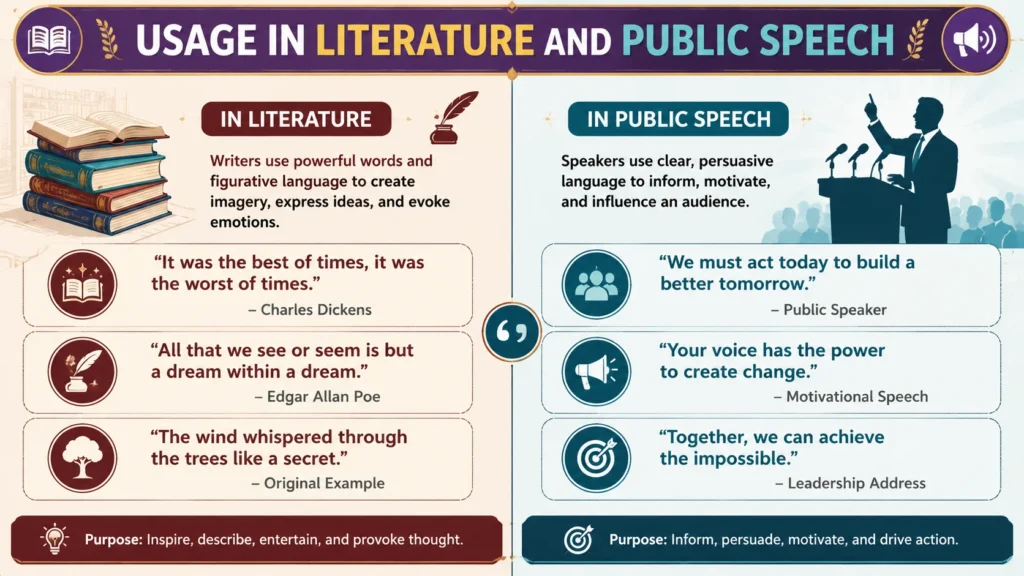 Usage in Literature and Public Speech