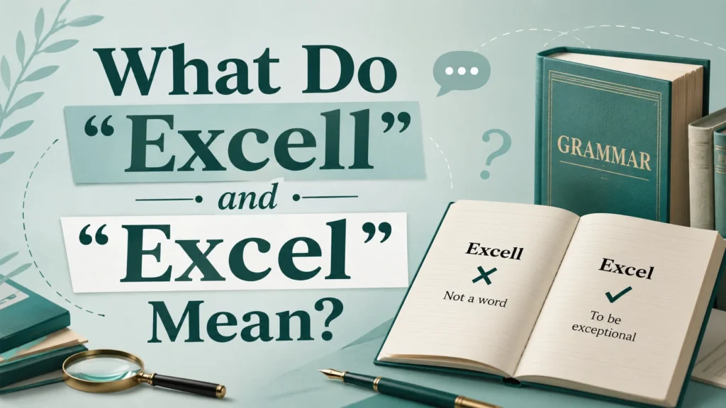 What Do “Excell” and “Excel” Mean?