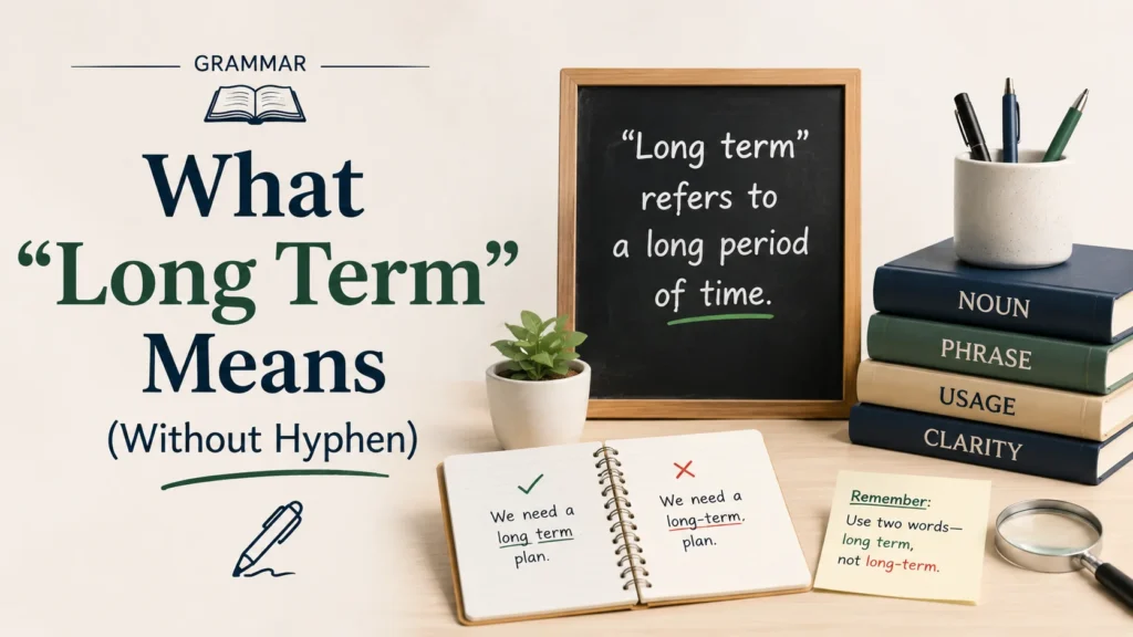 What “Long Term” Means (Without Hyphen)
