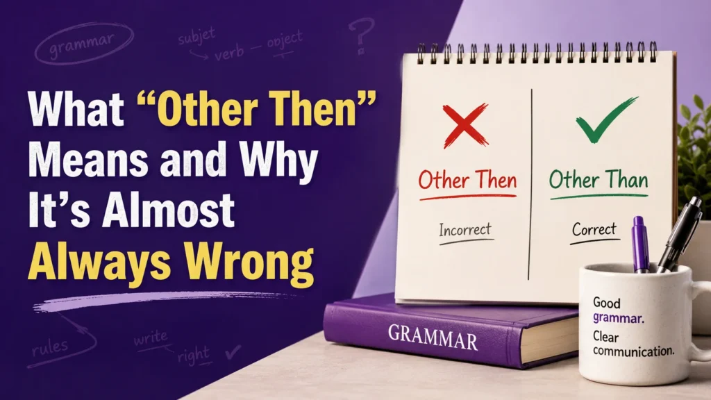 What “Other Then” Means and Why It’s Almost Always Wrong