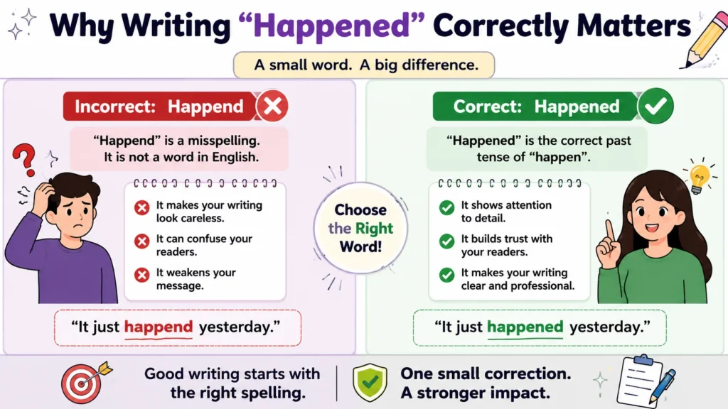 Why Writing “Happened” Correctly Matters