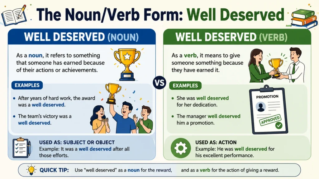 The Noun/Verb Form: Well Deserved
