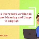 Thanks Everybody vs Thanks Everyone Meaning and Usage in English
