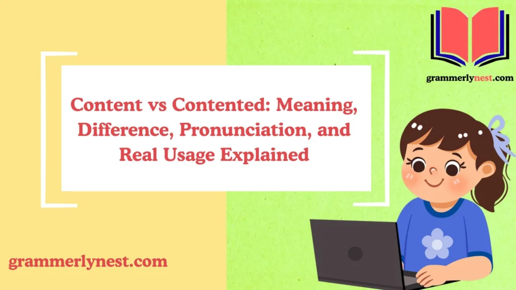 Content vs Contented often confuses learners because both words sound similar, yet they describe different emotional states in English.
