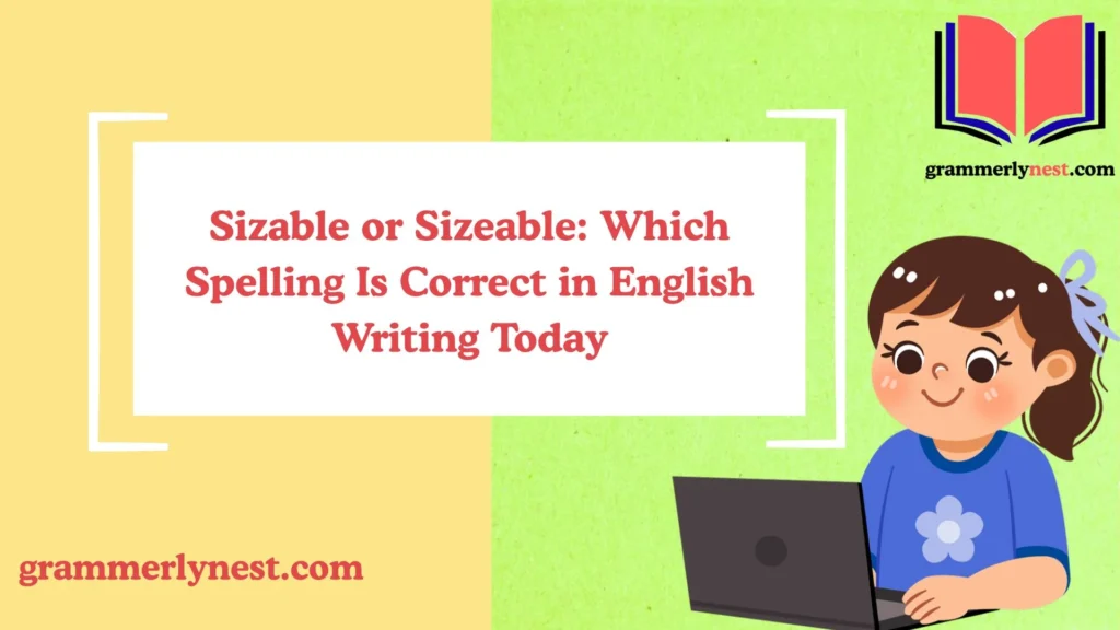Sizable or Sizeable: Which Spelling Is Correct in English Writing Today