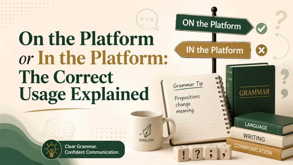 On the Platform or In the Platform: The Correct Usage Explained